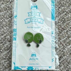 Jellycat Green Peas Enamel Pin for Kids